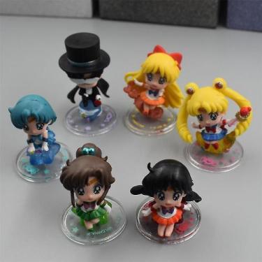 Imagem de Conjunto de figuras e estátuas de personagens do anime Sailor Moon x6 