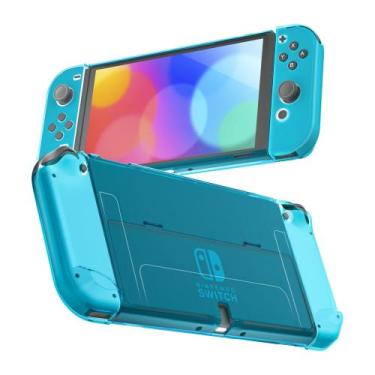 Imagem de Funda Protectora RHOTALL 3 en 1 Azul Transparente para Nintendo Switch