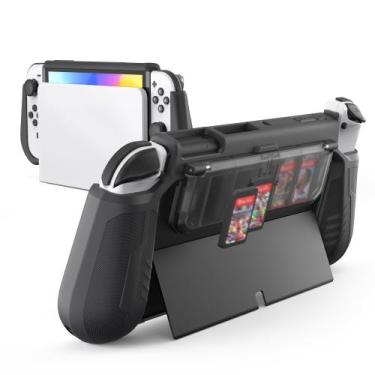 Imagem de Capa protetora KIWIHOME Switch OLED com armazenamento de jogos preta