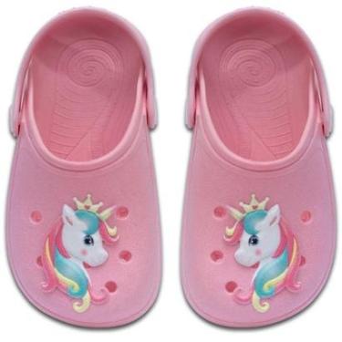 Imagem de Sandália Babuche Infantil Menina Unicórnio Leve Macio 12.37-Feminino