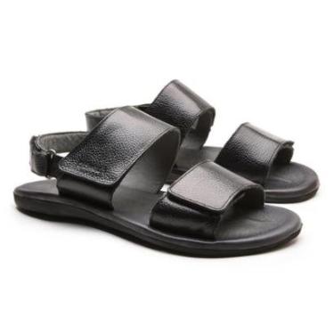 Imagem de Sandália Masculina Confort Ant-Stress Couro Dia a Dia-Masculino