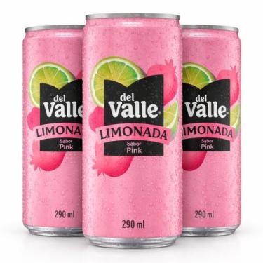 Imagem de Suco DEL VALLE Limonada Pink Lata 290ml (3 unidades)