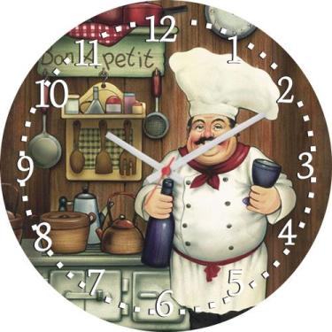 Imagem de Relógio Parede Cozinheiro Vintage Retrô - Intempo Design
