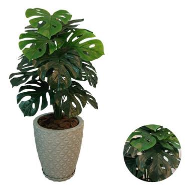 Imagem de Planta Artifical Costela De Adão +vaso Polietileno Completo - - Planta