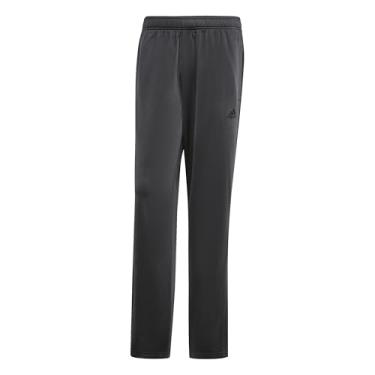 Imagem de adidas Calça masculina Essentials Warm-up com bainha aberta com 3 listras, Cinza escuro...