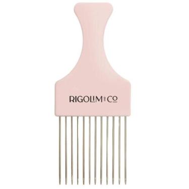 Imagem de Pente Garfo Grande Rigolim Desembaraça Volume Dente Aço Inox