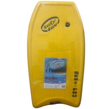 Imagem de Prancha De Surf Bodyboard Surf Gun Grande Semi Pro 100x58 Cm2, Amarelo