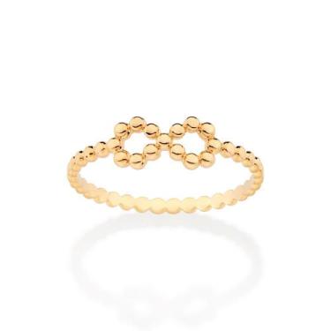 Imagem de Anel Rommanel Skinny Infinito Folheado a Ouro 513430, 24, Dourado