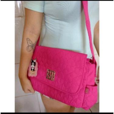 Imagem de Bolsa carteira luxo porta maquiagem Rebeca bombom - Clio , Rosa  chicl