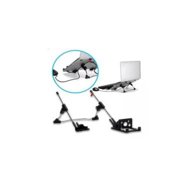 Imagem de Suporte para notebook g4 mutabis regulável ergonômico cromado - DVALIM