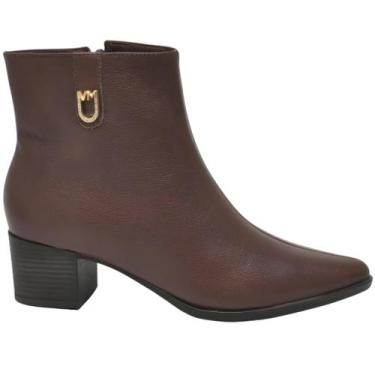 Imagem de Bota Feminina Via Marte em Couro 231-008. Cafe, 37