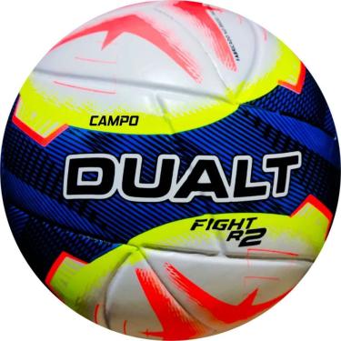 Imagem de Bola de Futebol de Campo Fight R2 Techfusion Gramado Natural Tech Fusion Azul e Amarelo Dualt