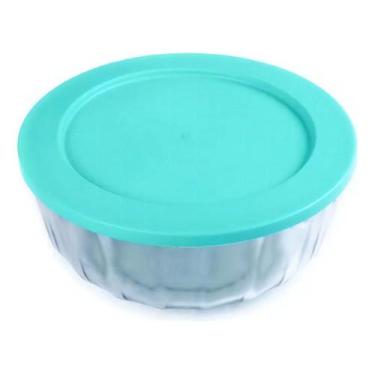 Imagem de Tigela Saladeira De Vidro Redonda Com Tampa De Plastico - Vitazza