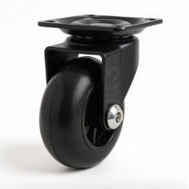 Imagem de Rodízio Giratório Colson 50mm PU Placa Preto 50kg, Preto, 9026