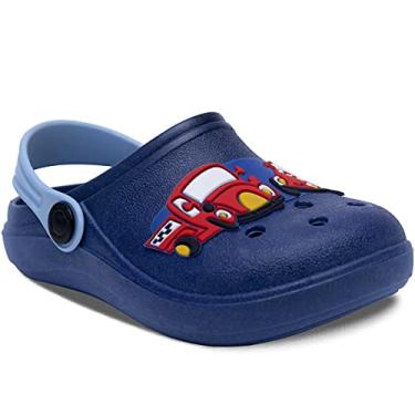 Imagem de Babuche Infantil Menino Carros 12.38 (Azul Marinho, 31/32)