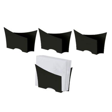 Imagem de Porta Guardanapo de Mesa Preto 10un