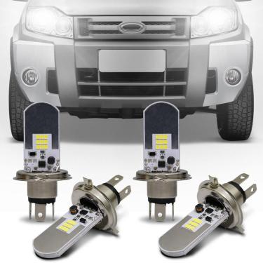 Imagem de Kit Lâmpadas LED Autopoli Ford Ecosport 2003 A 2018 H4 6500K Efeito Xênon Farol Alto e Baixo