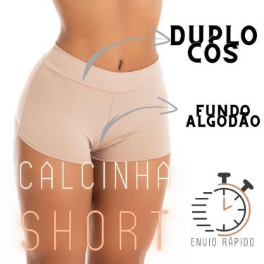 Imagem de Calcinha Short Duplo Cós Cueca Boxer Feminina Shortinho | 11