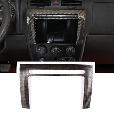 Imagem de Capa de moldura de navegação de console central interna adequada para acessórios de moldura de decoração de carro Hummer H3 2005-2009 (padrão de fibra de carbono)