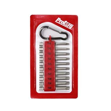Imagem de Protorq Conjunto de pontas de chave de fenda sortidas, brocas Torx de 2 polegadas (T10-T40), aço S2 de , 10 peças