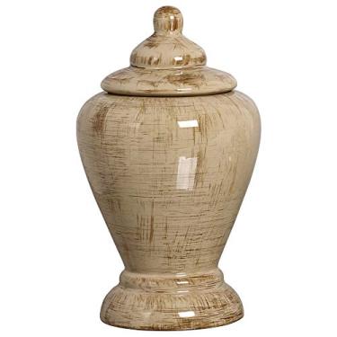 Imagem de Pote Siena Grande Ceramicas Pegorin Palha Fumê Grande