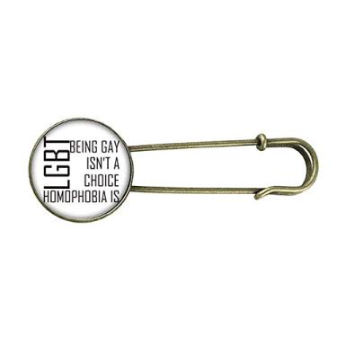 Imagem de LGBT Broche de Metal Retrô Escolha ou Não Bandeira de Arco-íris