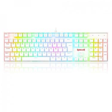 Imagem de Teclado Mecânico Gamer Redragon Mitra RGB Branco Switch Preto ABNT2-Unissex