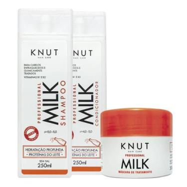 Imagem de Kit Knut Milk: Shampoo 250ml + Condicionador 250ml + Máscara 300G