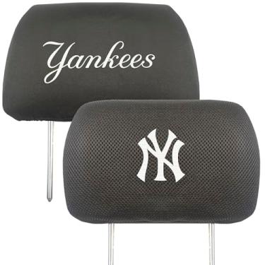 Imagem de FANMATS Capas para encosto de cabeça MLB New York Yankees para carros, cores de equipe, tamanho único