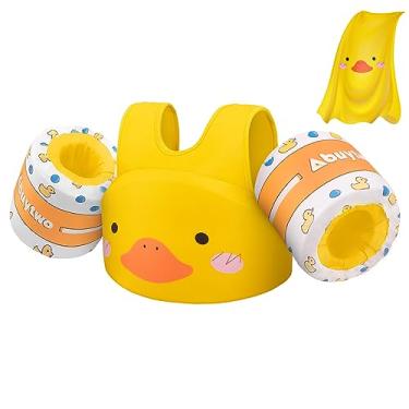 Imagem de Colete de natação infantil com capa, alças ajustáveis Abuytwo Water Wings para crianças de 22 a 30 a 18 a 23 kg, jaqueta de natação para meninos/meninas, para piscina, aprender a nadar, mar, praia,
