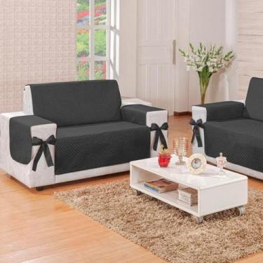Imagem de Kit de Protetores de Sofá 3 e 2 Lugares Elegance com Porta Objetos e L