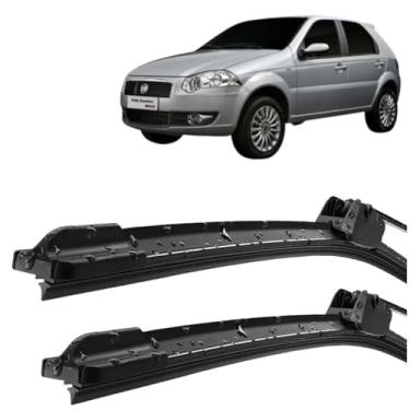 Imagem de Par Palheta Limpador ParaBrisa Palio 2008 2009 2010 2011 Silicone Tipo Gancho