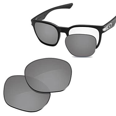 Imagem de Glintbay Lentes de óculos de sol de substituição 100% precisas para Oakley Garage Rock OO9175 - Espelhado prateado metálico polarizado