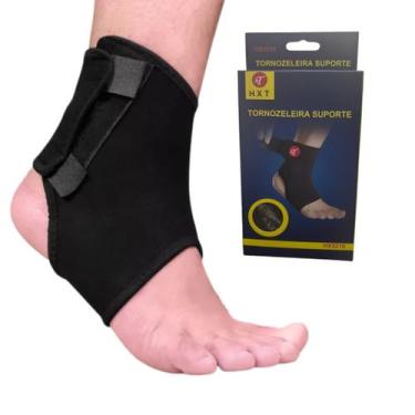 Imagem de Tornozeleira Elástica de Apoio Ajustável Alivia Dor - Hxt