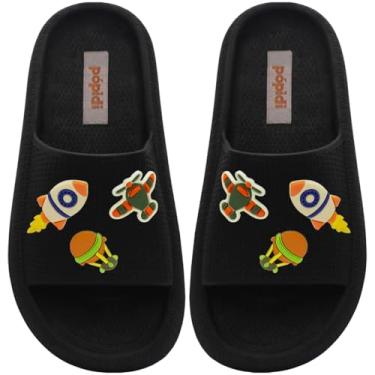 Imagem de Chinelo Aereo Menino Infantil Nº 25 ao 40 Masculino Estilo Nuvem Moda Slide 12.119 (Preto, BR, Criança de 4 a 8 anos, Numérico, 26)