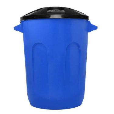 Imagem de Lixeira Cesto De Lixo Grande Cozinha 60 Litros - Jaguar, Azul