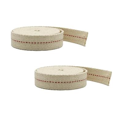 Imagem de LIGHT OF MINE "LET IT SHINE" Pacote Com 2 Pavios Planos 100% Algodão, 3/4" E 6 Pés, Para Óleo De Parafina, Lanternas À Base Querosene Lamparinas A Ponto Vermelho Genuíno (Rolo 3/4", Pacote)