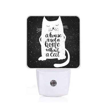 Imagem de SLHFDKL Luz Noturna Engraçada De Miado Gato, Lâmpada Parede Com Sensor Anoitecer Ao Amanhecer, Led 0,5 W Eficiência Energética Para Meninos E Meninas, Decoração Casa Adultos
