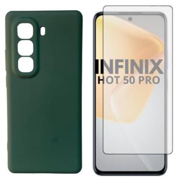 Imagem de Capa + Pelicula Vidro 3D Compativel Com Infinix Hot 50 Pro - Generica,