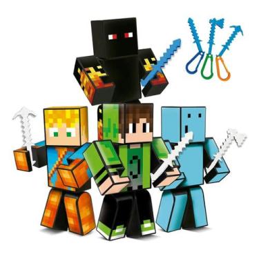 Imagem de Kit Youtubers Boneco Mine Athos Problems Cadres Lopers Craft - Algazar