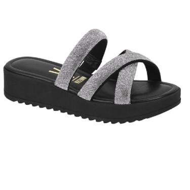 Imagem de Sandalia Vizzano Tira Pronta Strass Ref 6492.318.26769.87009 Preto/prata 036