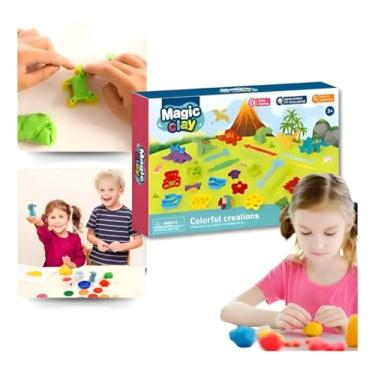 Imagem de Brinquedo Kit Massinha de Modelar Dinossauro Infantil (Modelo 2)