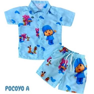 Imagem de Conjunto Menino Mauricinho Temático Pocoyo Azul - EDYNHOKIDS, PP