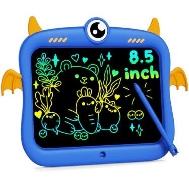 Imagem de bravokids Tablet de escrita LCD para crianças de 21 cm, quadro de desenho colorido, presentes de aniversário de Natal, brinquedos educativos e de aprendizagem para meninos de 3, 4, 5, 6, 7, 8 anos
