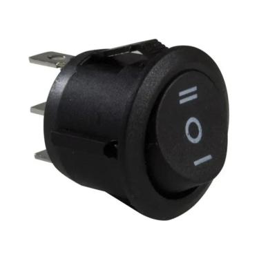 Imagem de Chave Botao Liga Desliga Redonda Tipo Gangorra 3 Pinos 2