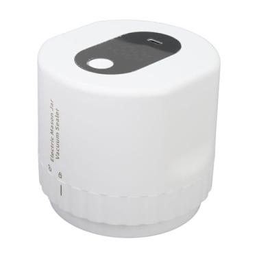 Imagem de Generic Máquina de Vácuo de Jarra de Pedreiro Elétrico, Kit de Selador de Vácuo de Pedreiro Elétrico Recarregável Portátil para Casa (Branco)