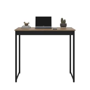 Imagem de Escrivaninha Mesa de Escritório Home Office em 72cm Apoio Industrial Pés Preto Tampo Laminado Modelo