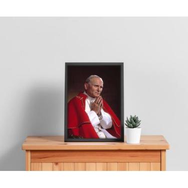 Imagem de Quadro com Moldura Religioso Papa João Paulo II - Core Decore, GG
