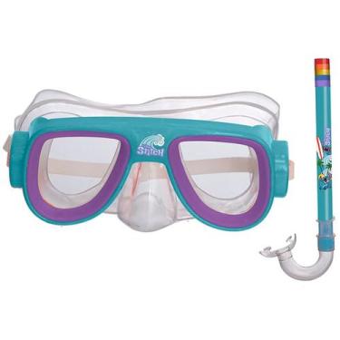 Imagem de Kit mergulho infantil com máscara de proteção e snorkel Stitch Disney 