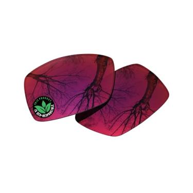 Imagem de Raydi Lentes de reposição de policarbonato para óculos de sol retangulares Costa Del Mar Cat Cay - Espelho Midnight Sun - Polarizadas